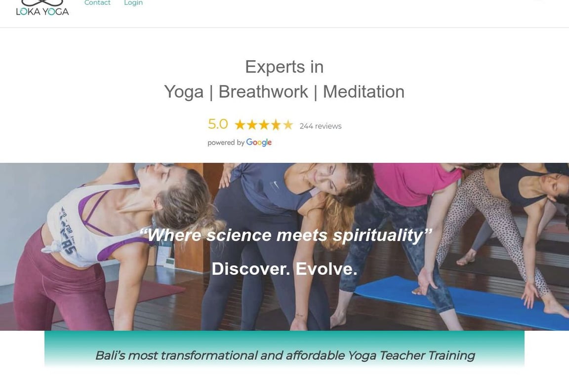 Loka Yoga School homepage