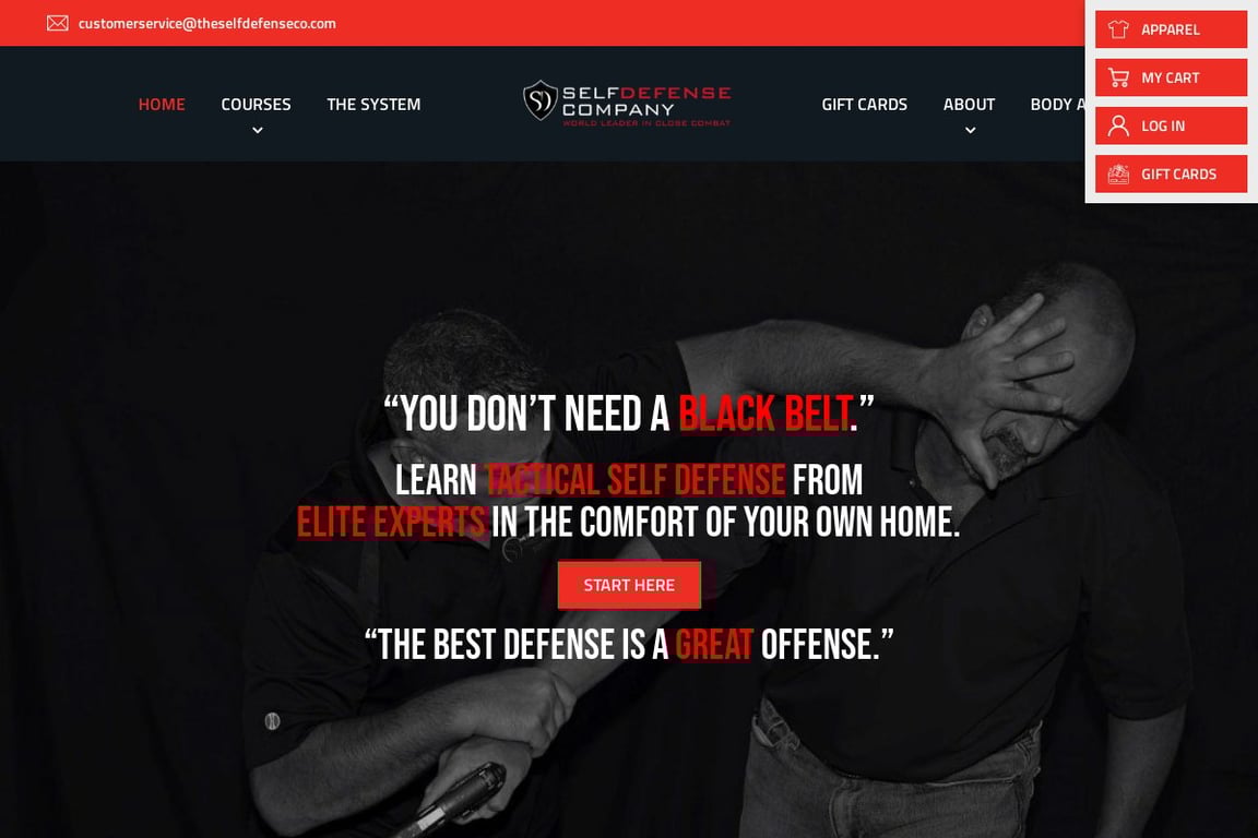 Self Defense Company homepage