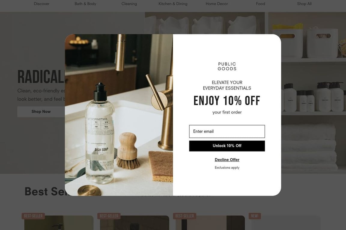 Public Goods homepage