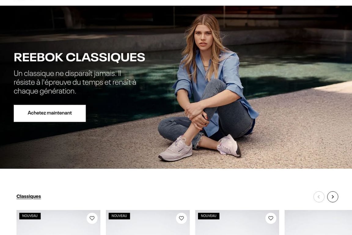Reebok FR homepage