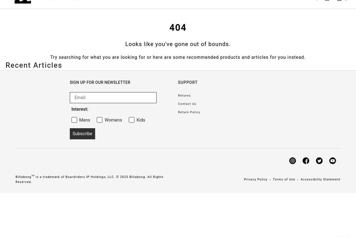 Billabong affiliate program signup page