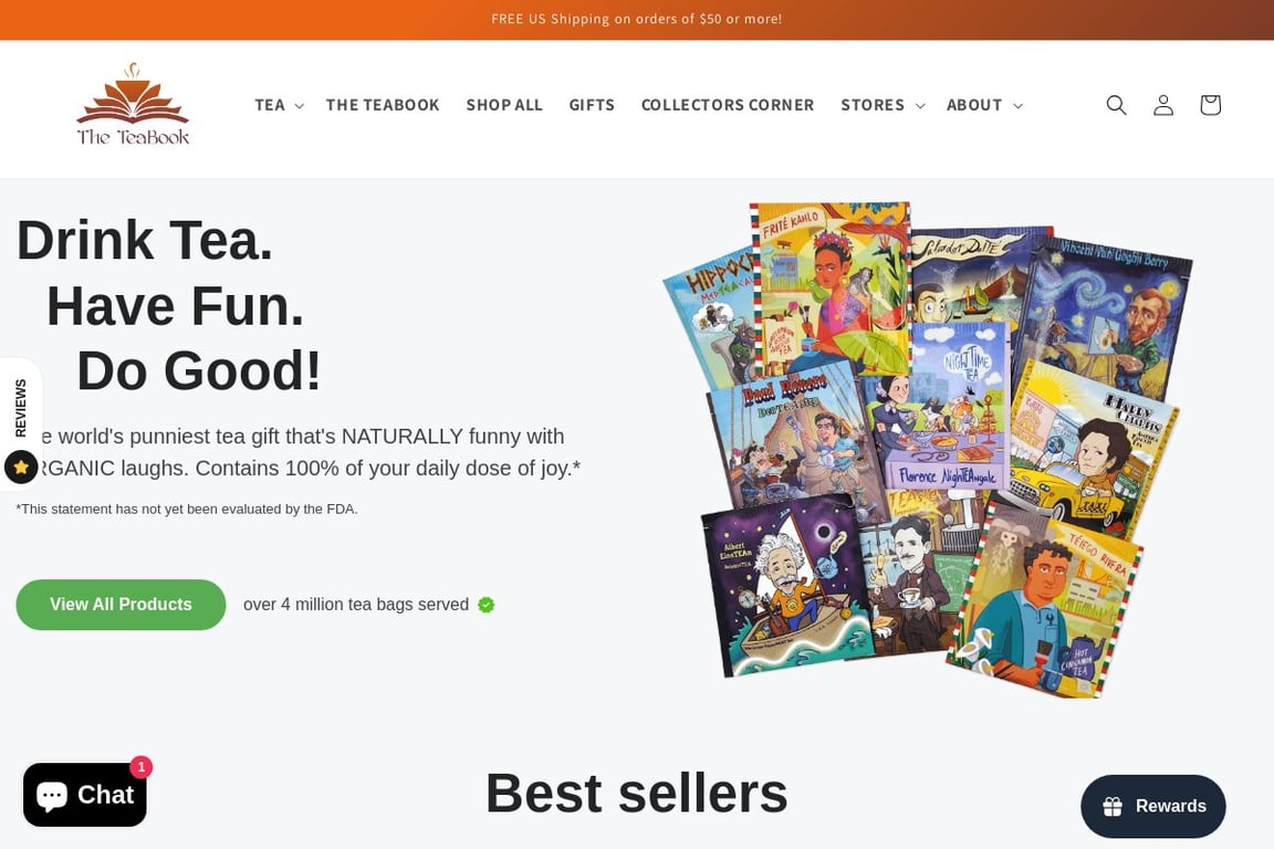 The TeaBook homepage