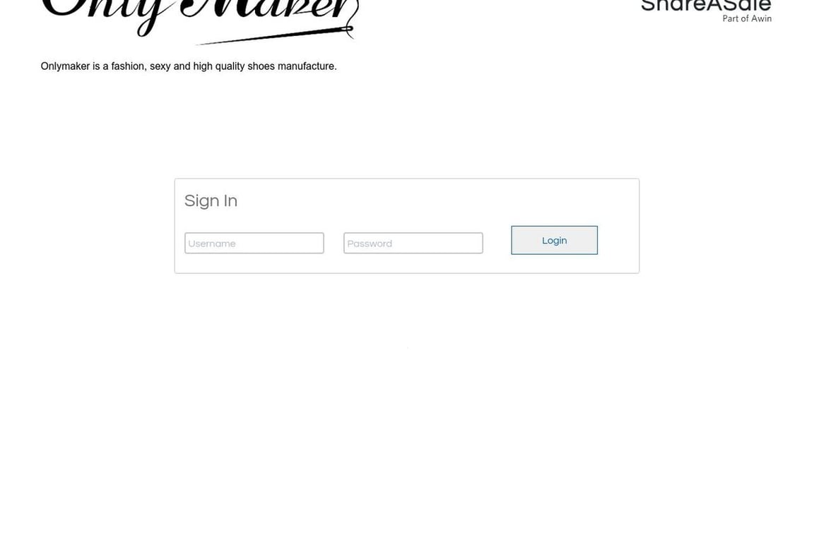 Onlymaker Fashion Technology Co. affiliate program signup page