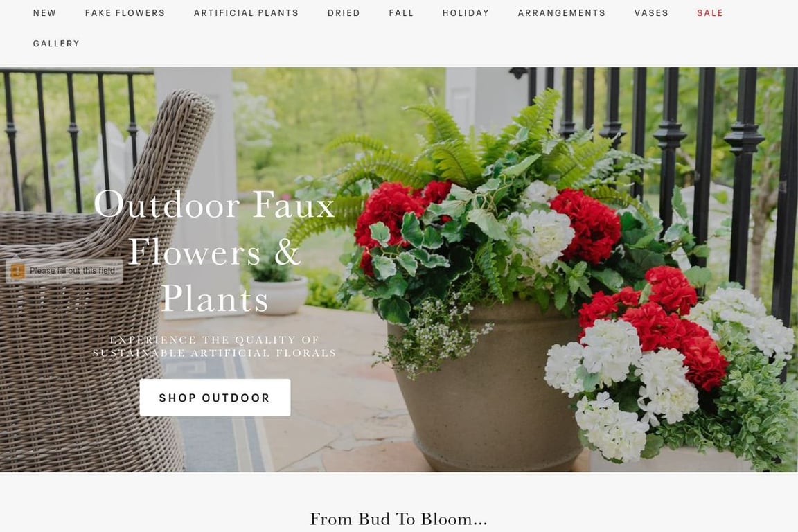 Afloral homepage