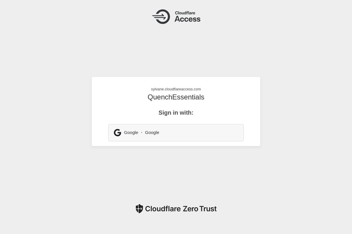 Quench Essentials homepage