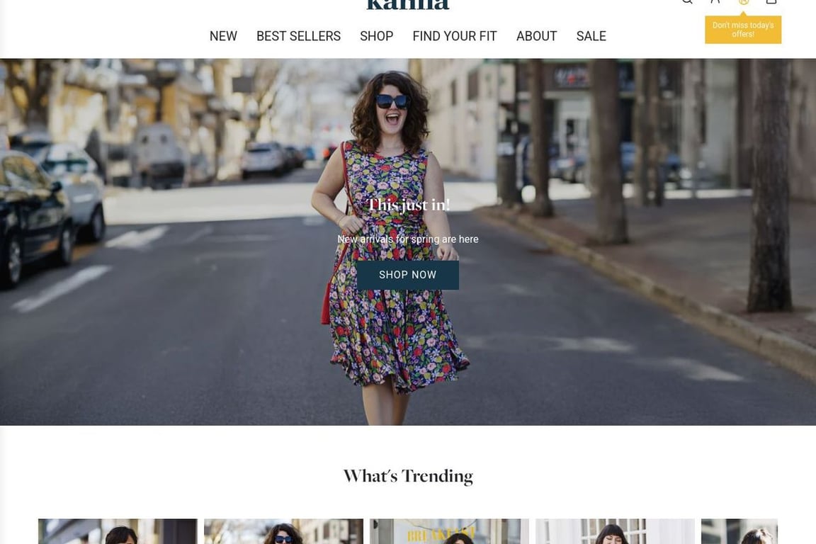 Karina Dresses homepage