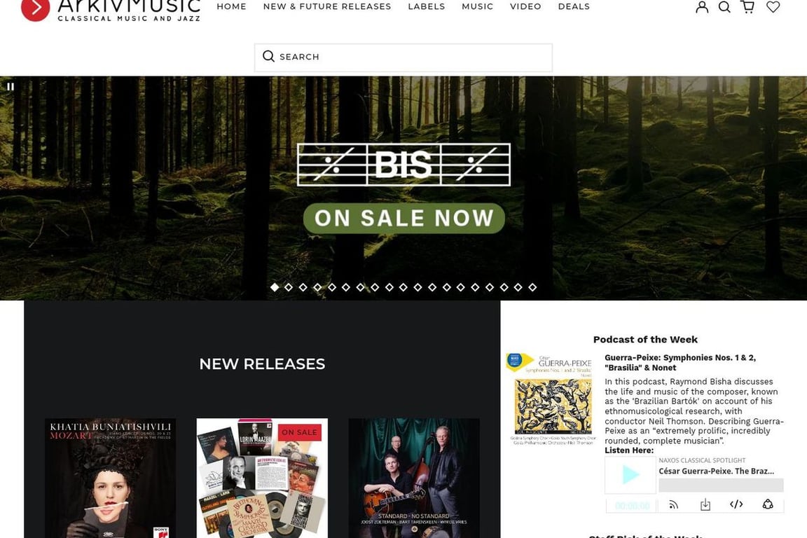 ArkivMusic homepage