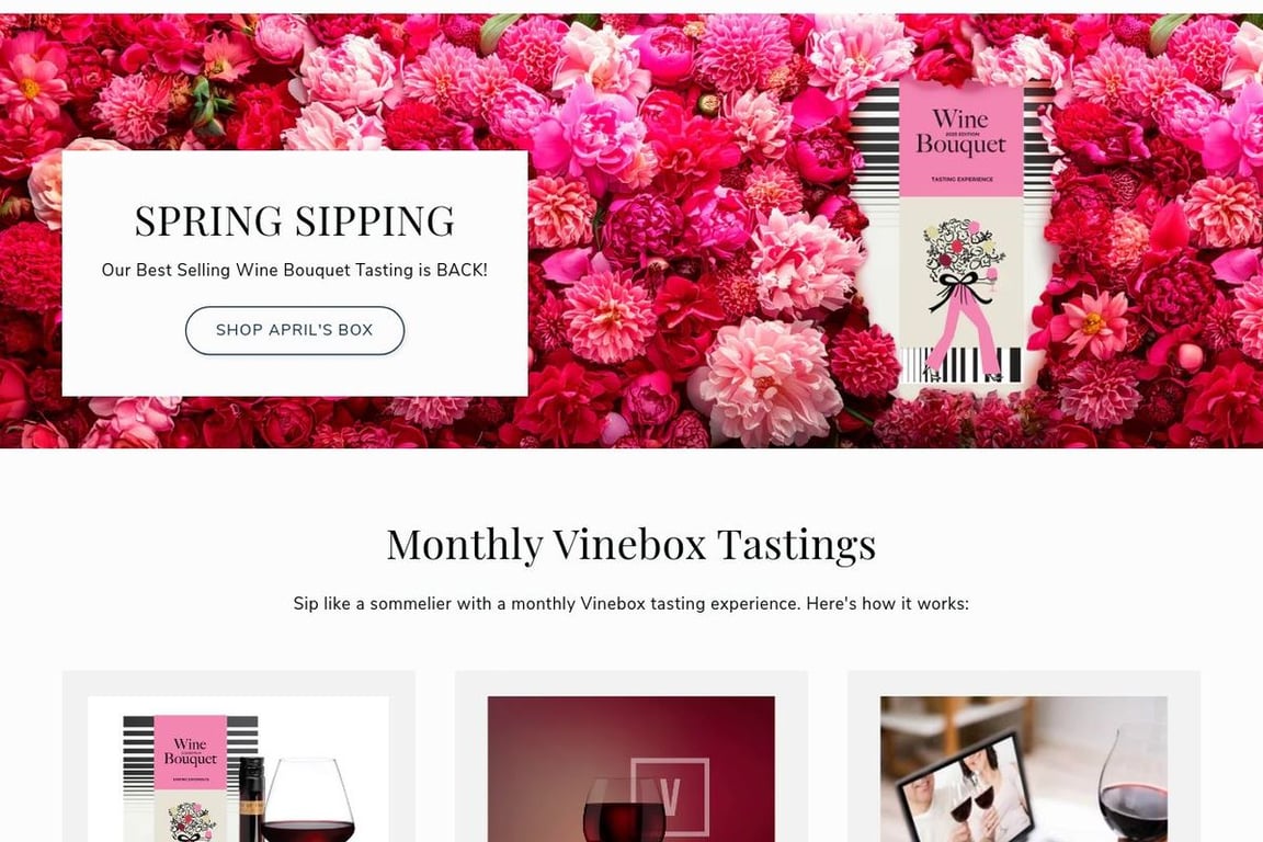 VINEBOX homepage