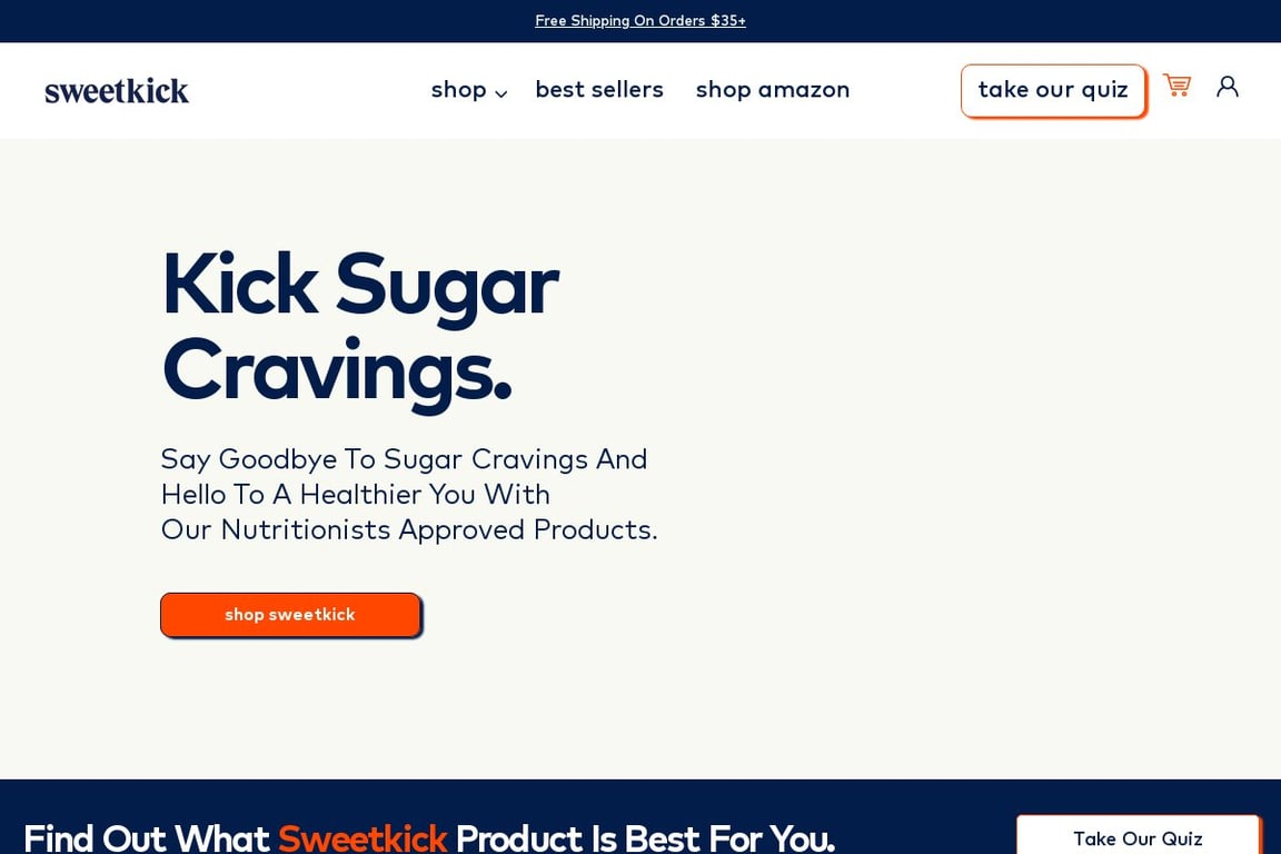 Sweetkick homepage