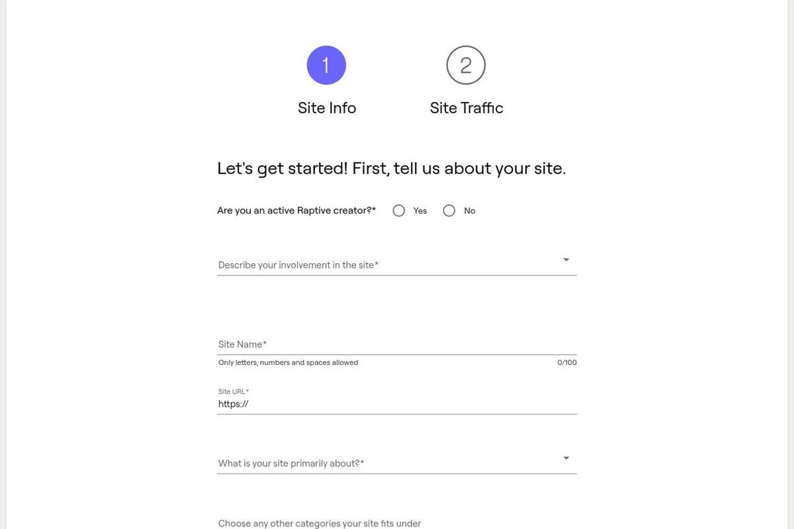 AdThrive affiliate program signup page