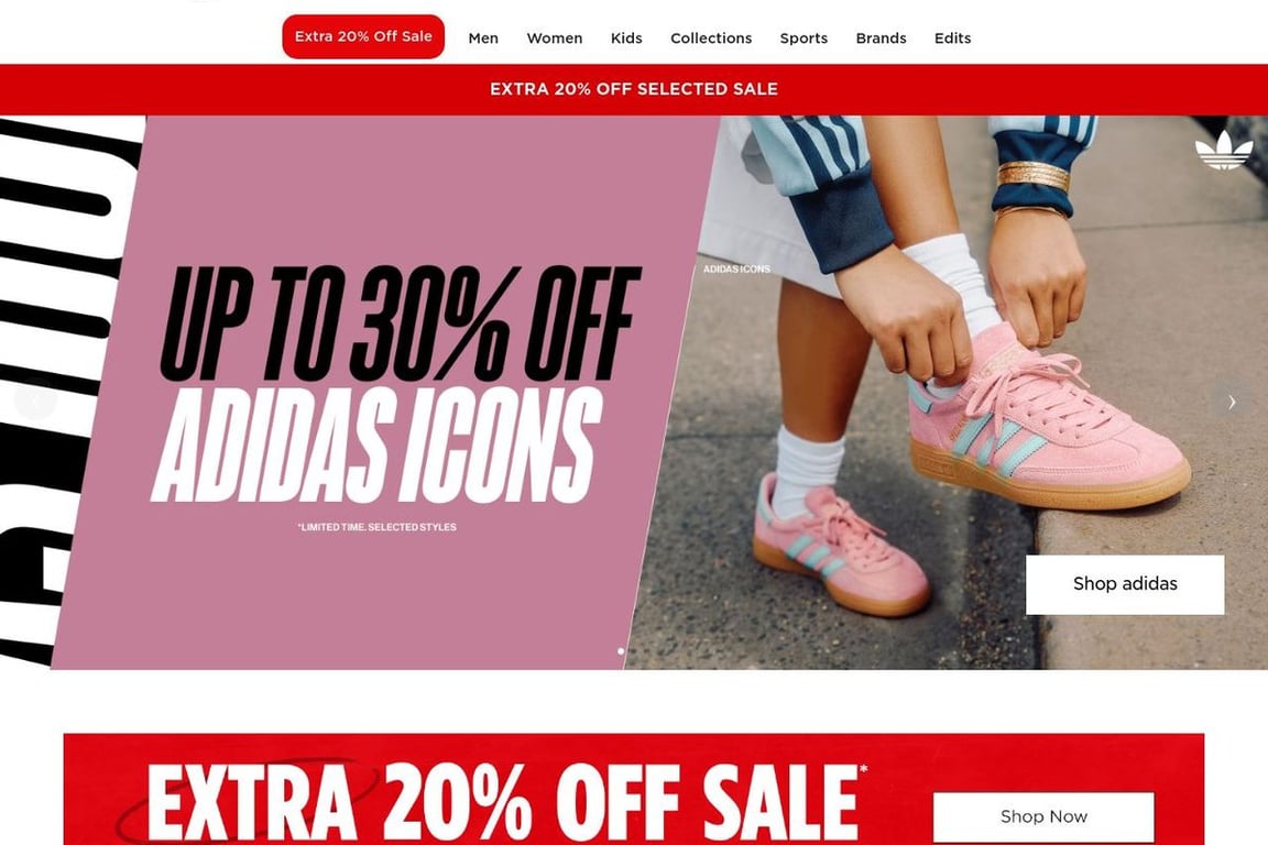 JD Sports homepage