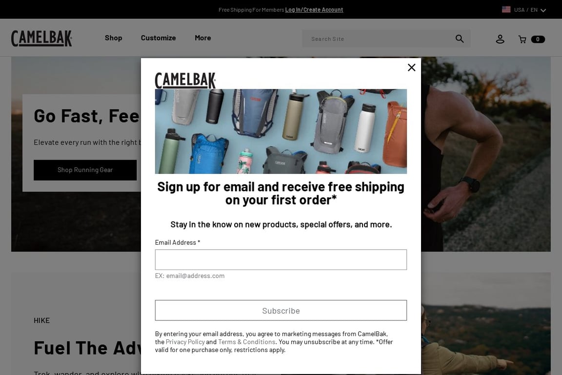 Camelbak homepage