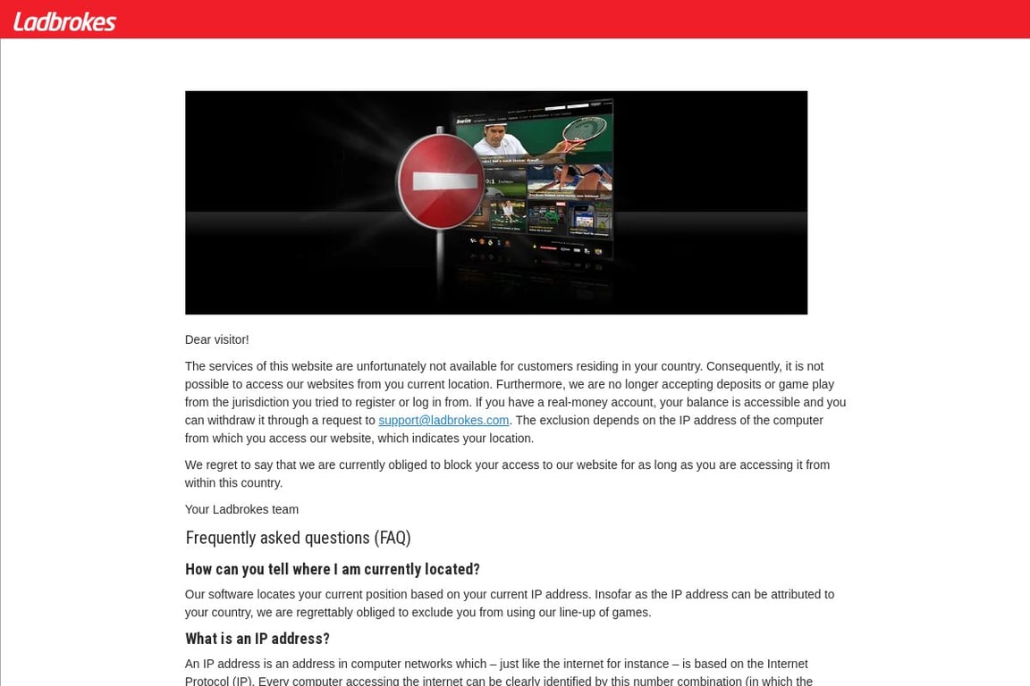 Ladbrokes homepage