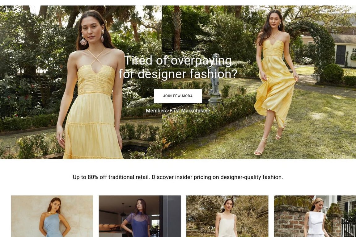 FEW MODA homepage
