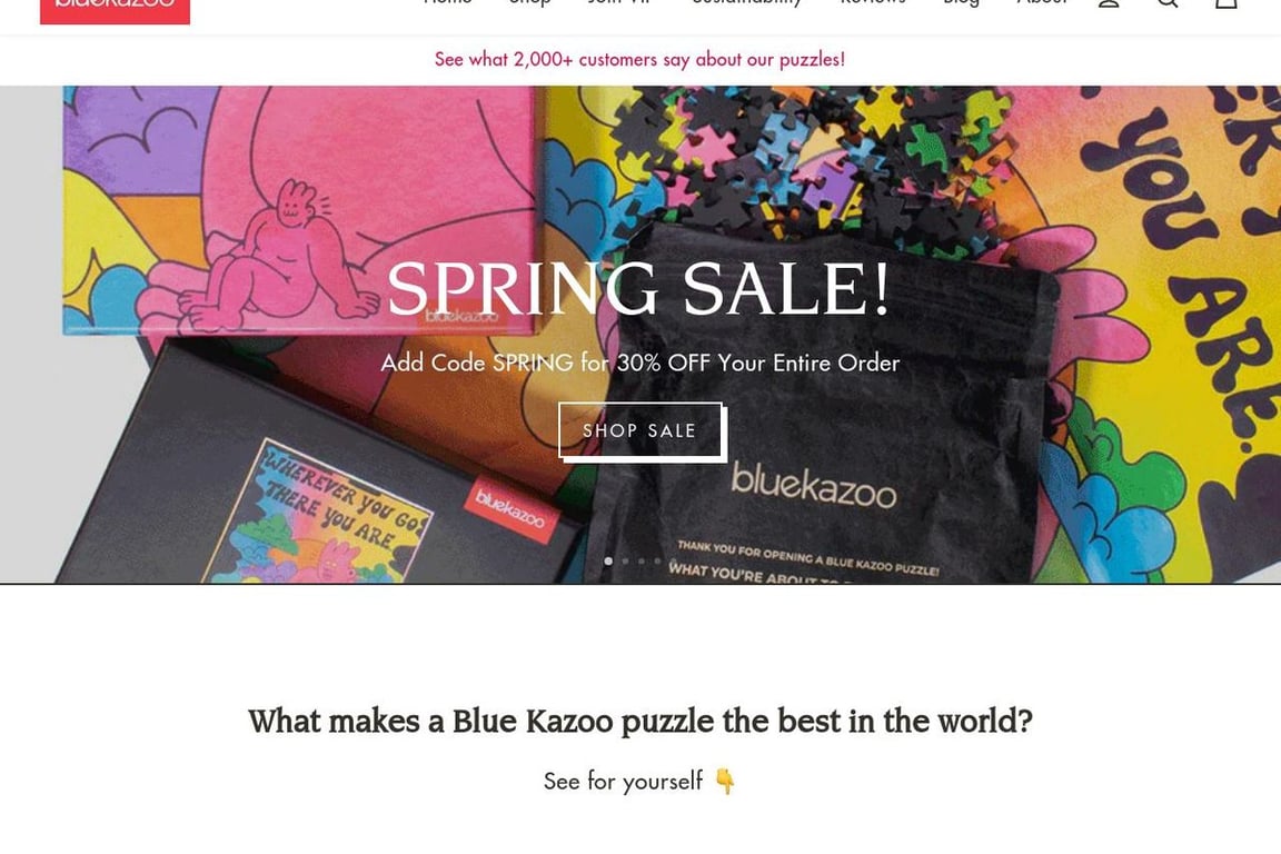 Blue Kazoo homepage