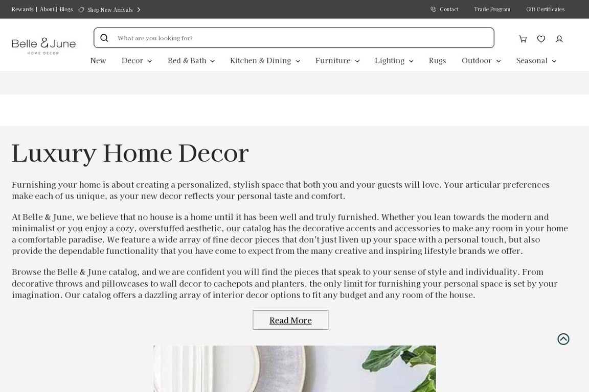 Belle & June homepage
