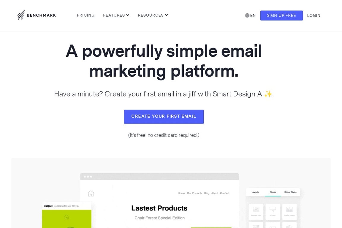 Benchmark homepage