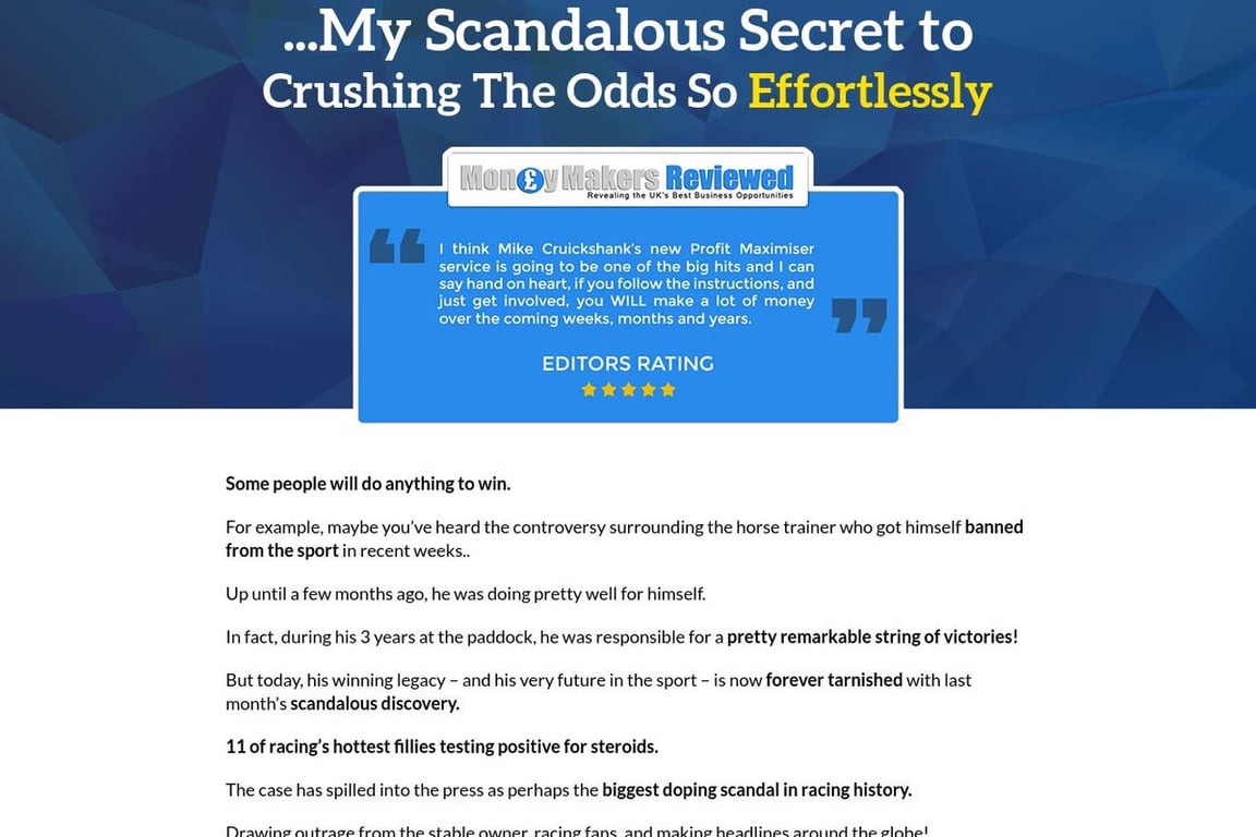 Profit Maximizer homepage