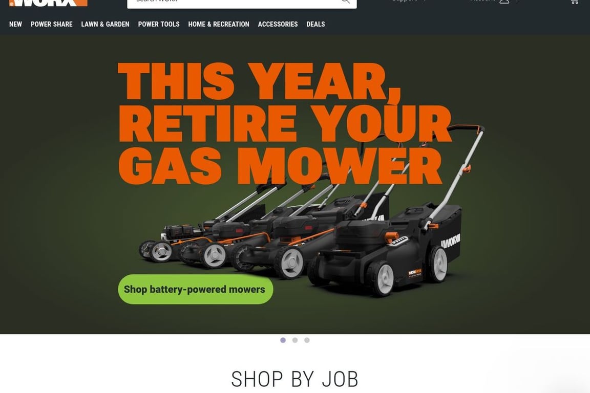 Worx homepage