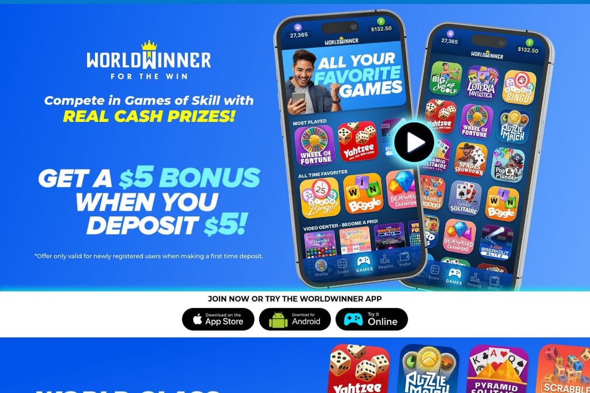 WorldWinner homepage