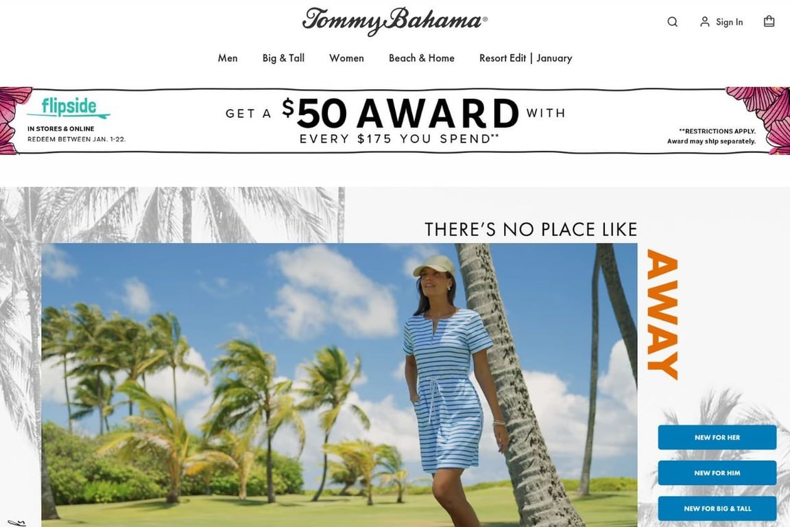 Tommy bahama best sale promotion code