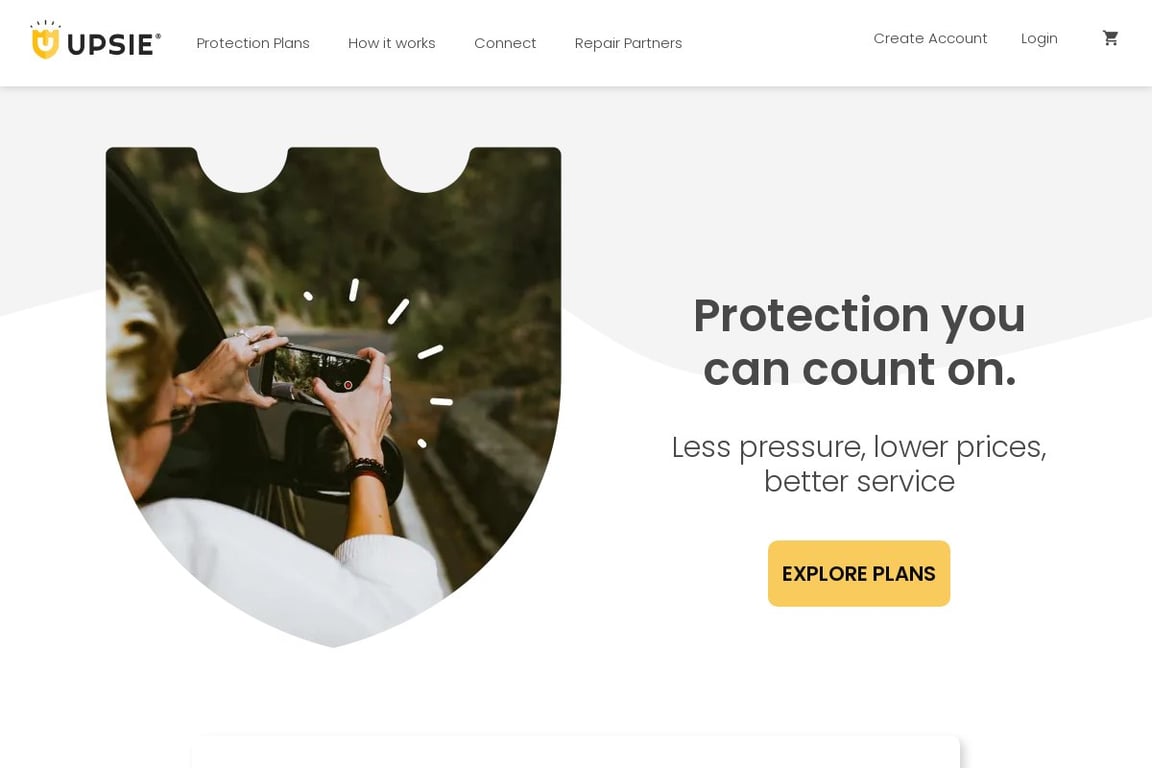 Upsie homepage