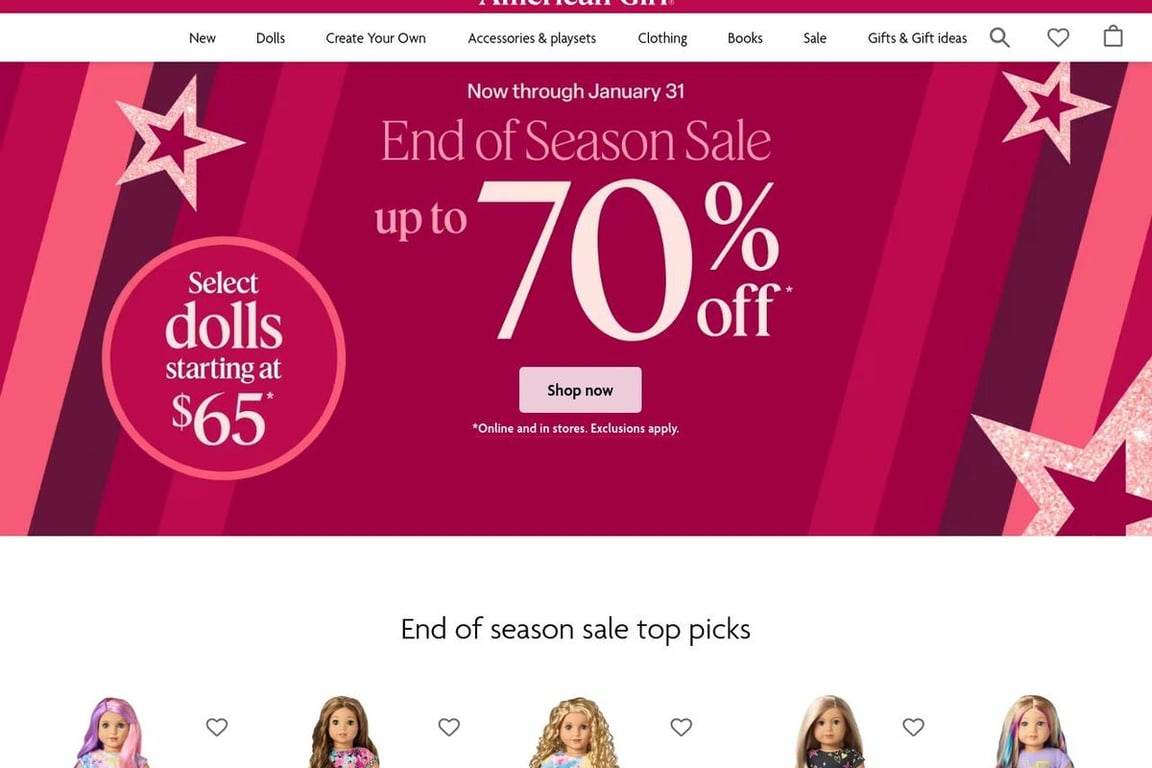 American girl store offer code