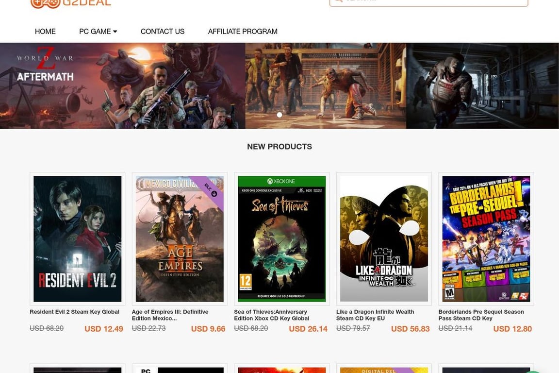 G2deal affiliate program signup page