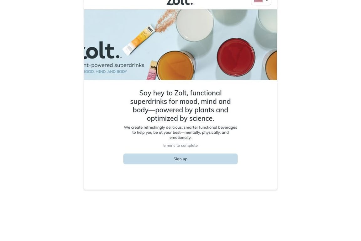 Zolt affiliate program signup page