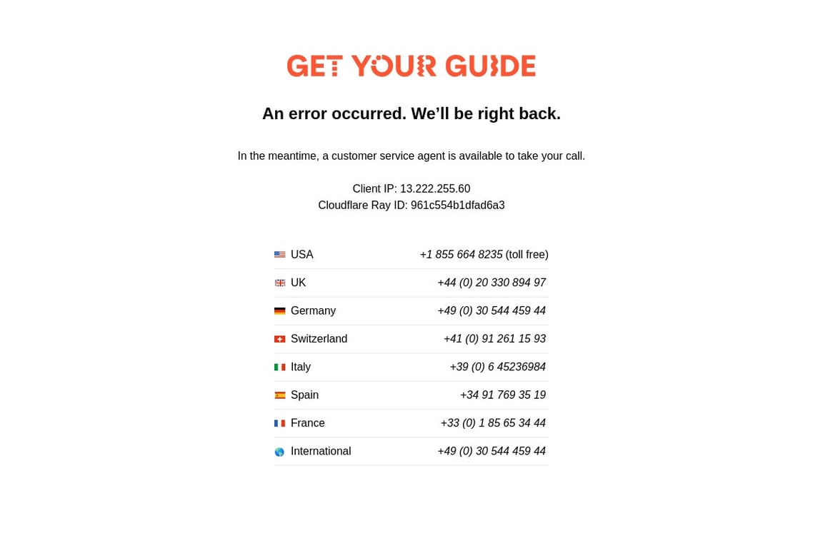 GetYourGuide – Content Partnerships homepage