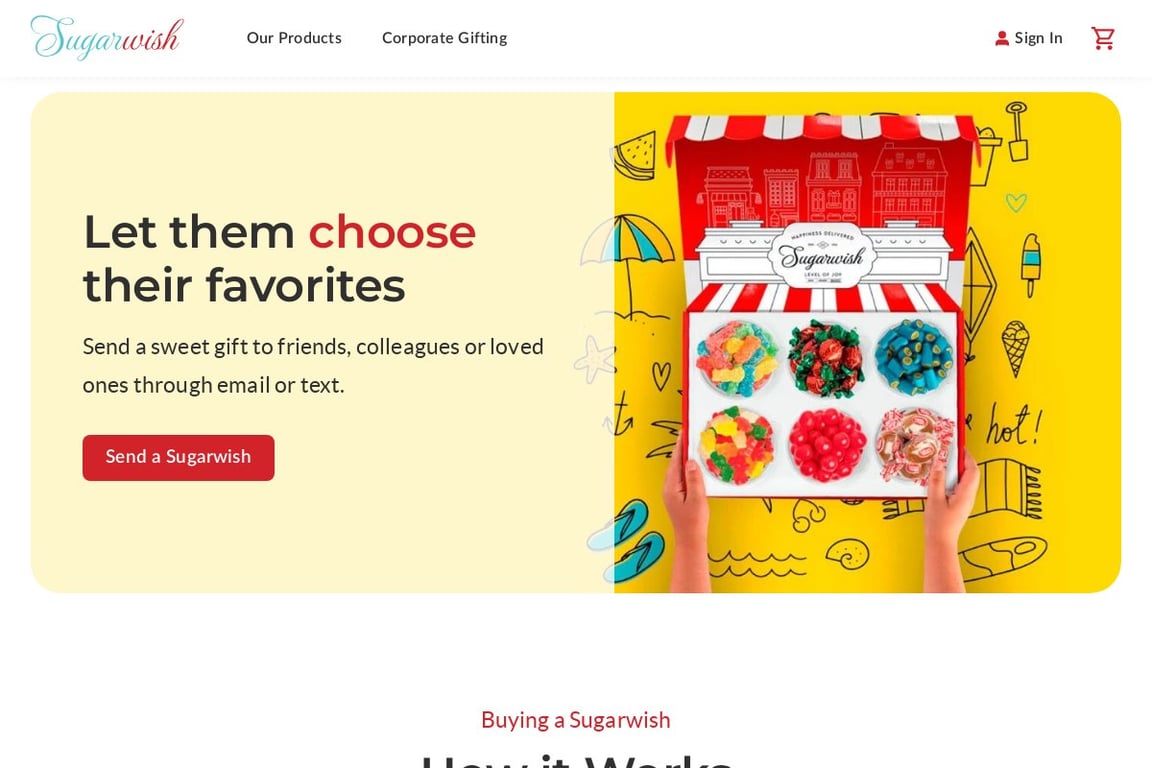 Sugarwish homepage