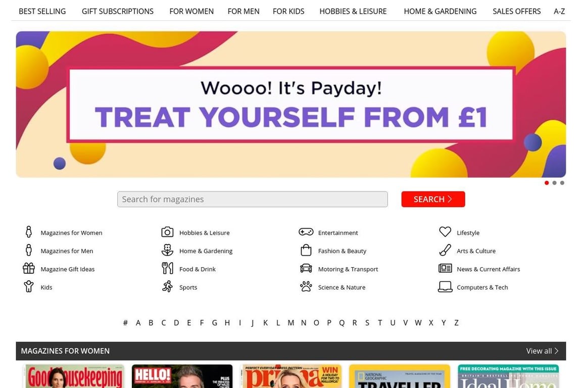Magazine.co.uk homepage
