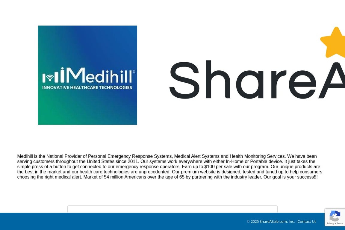 Medihill affiliate program signup page