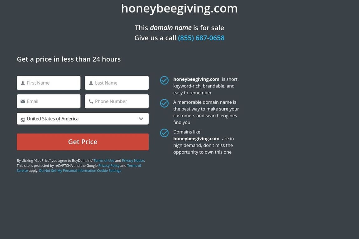 Honeybee Giving, LLC homepage