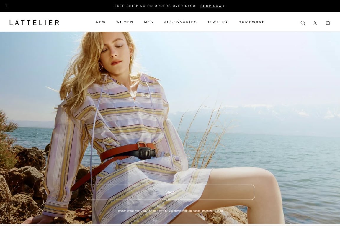 Lattelier homepage