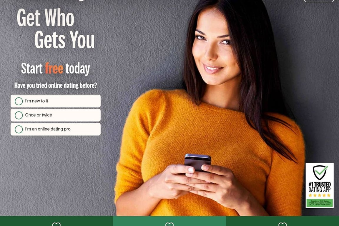 Eharmony UK homepage