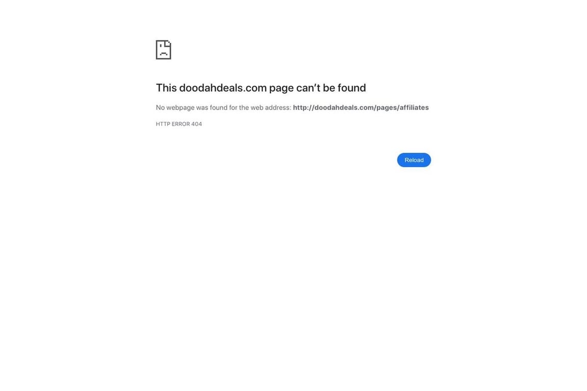 DooDahDeals affiliate program signup page