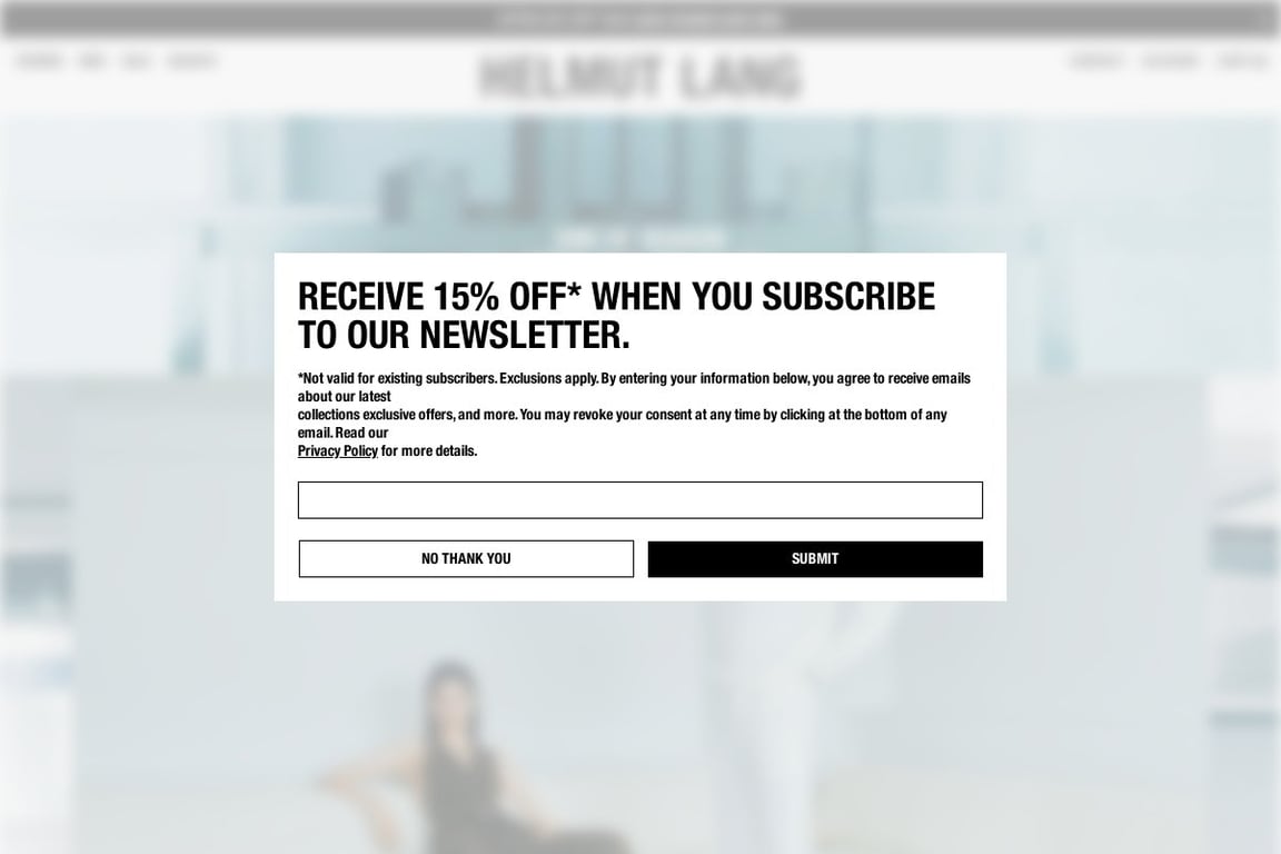 Helmut Lang homepage