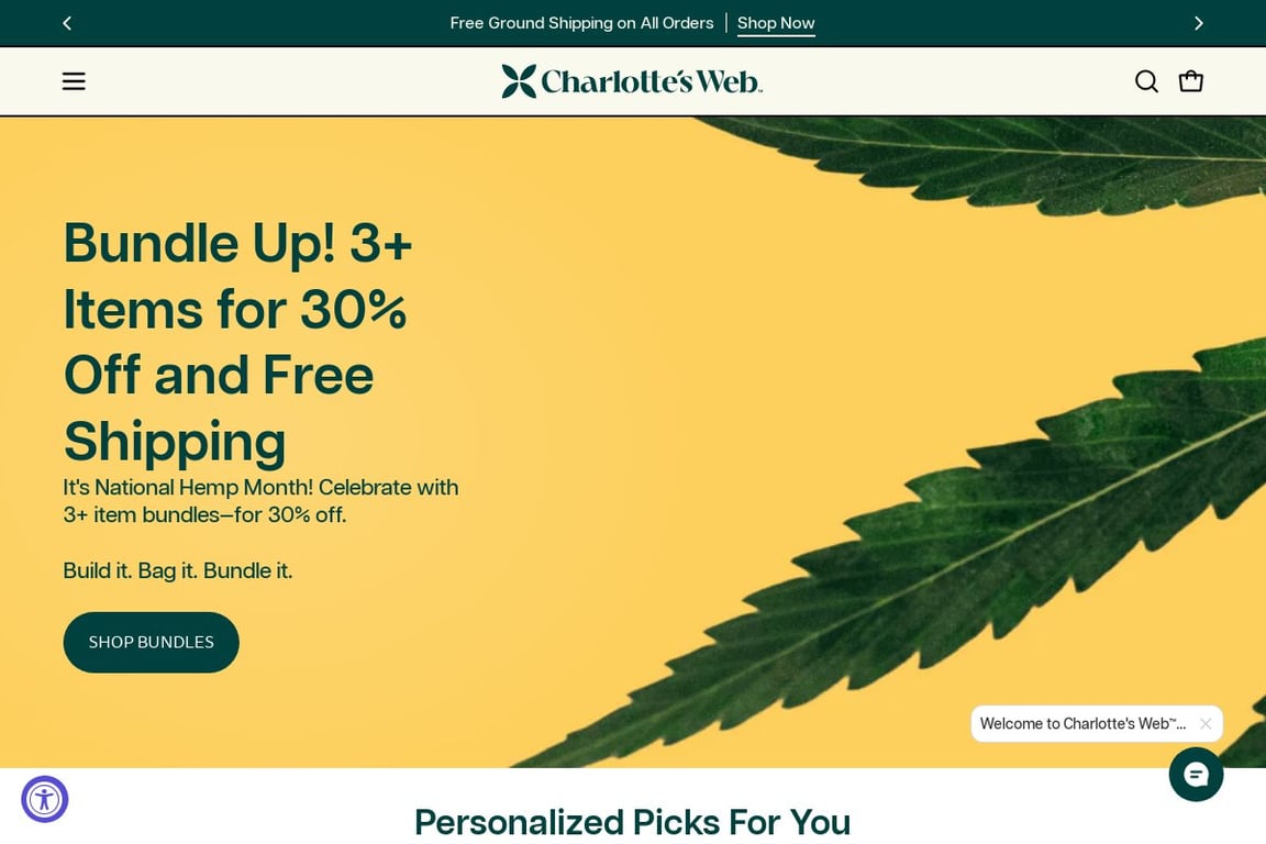 Charlotte’s Web homepage