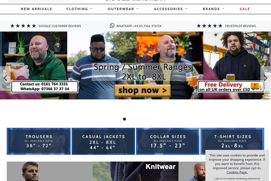 Chatleys Menswear homepage