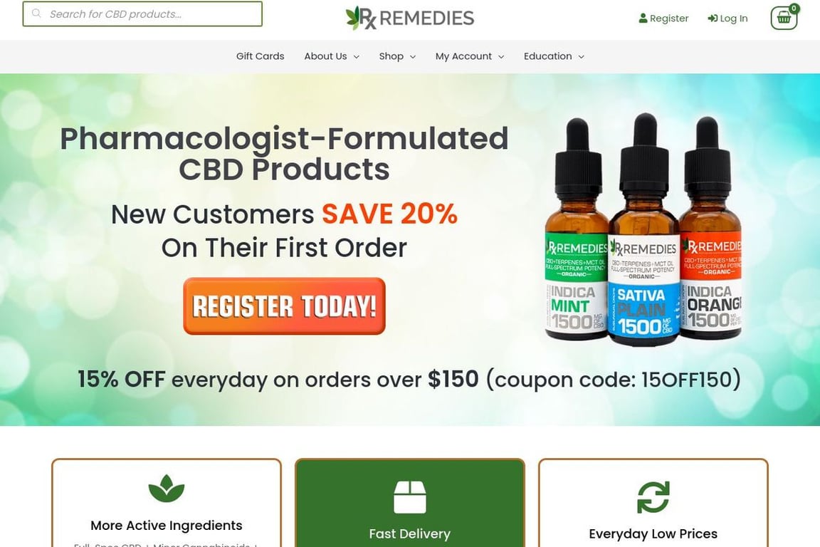 Rx Remedies homepage