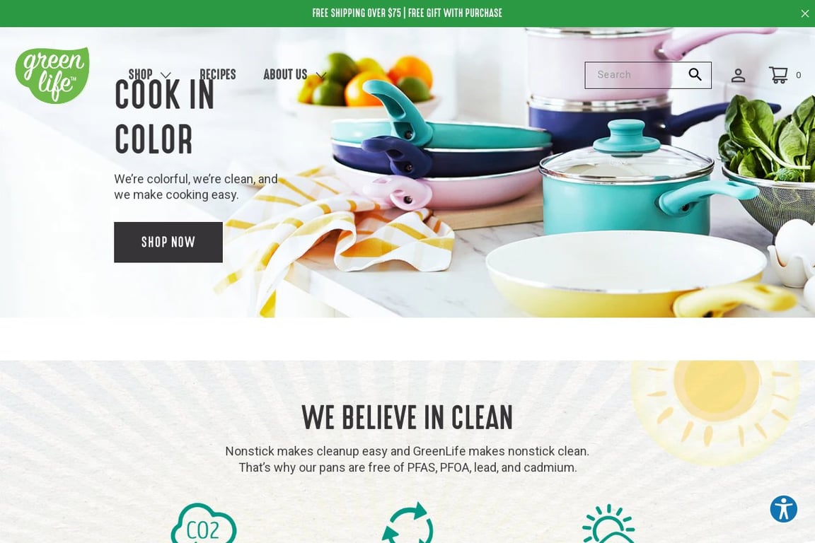 GreenLife homepage