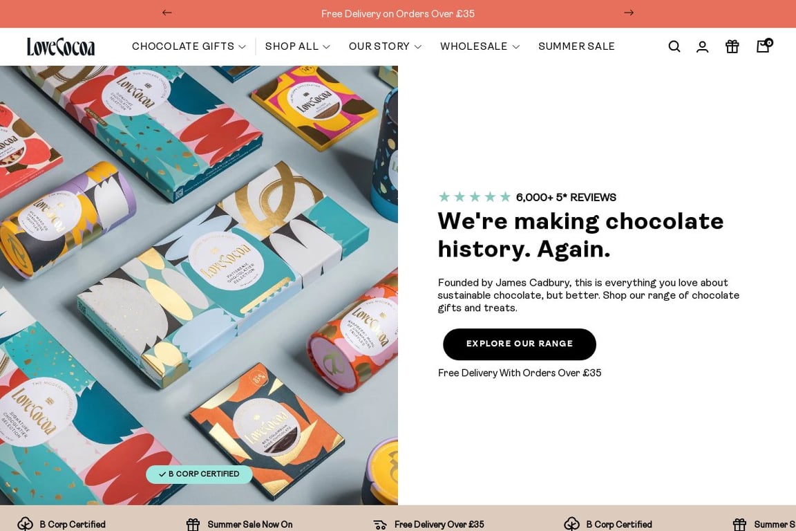 Love Cocoa UK homepage