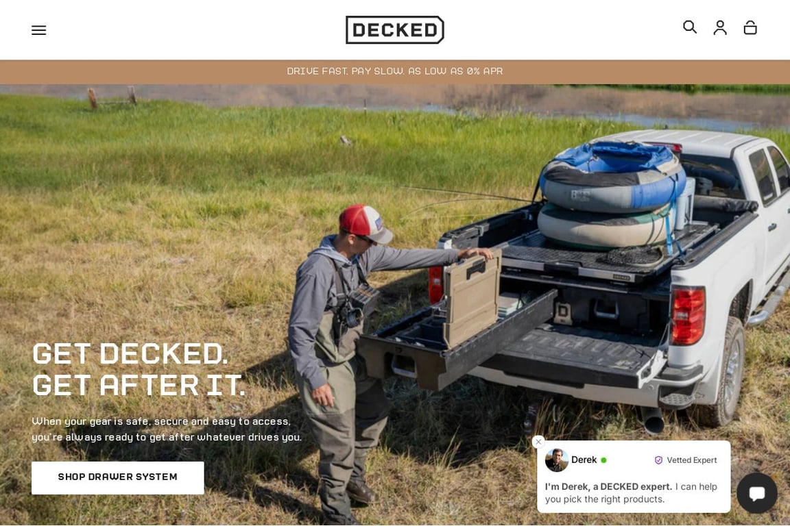 DECKED homepage