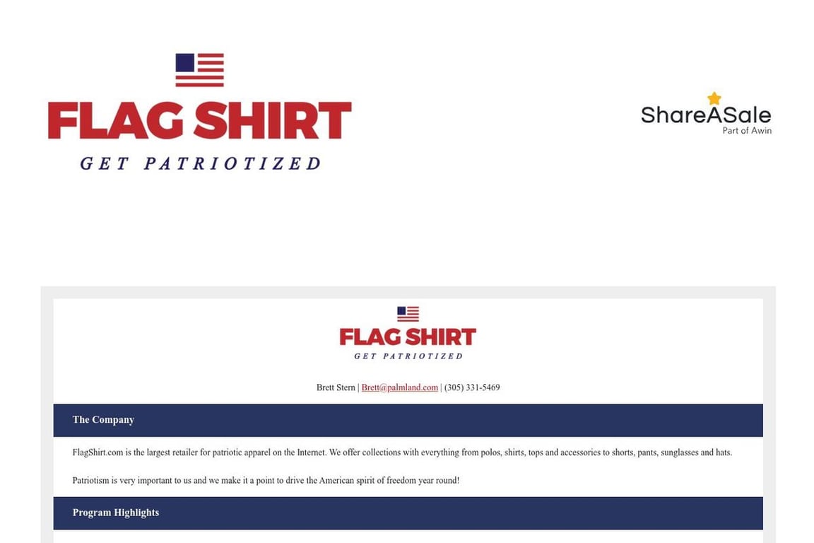 Flagshirt affiliate program signup page