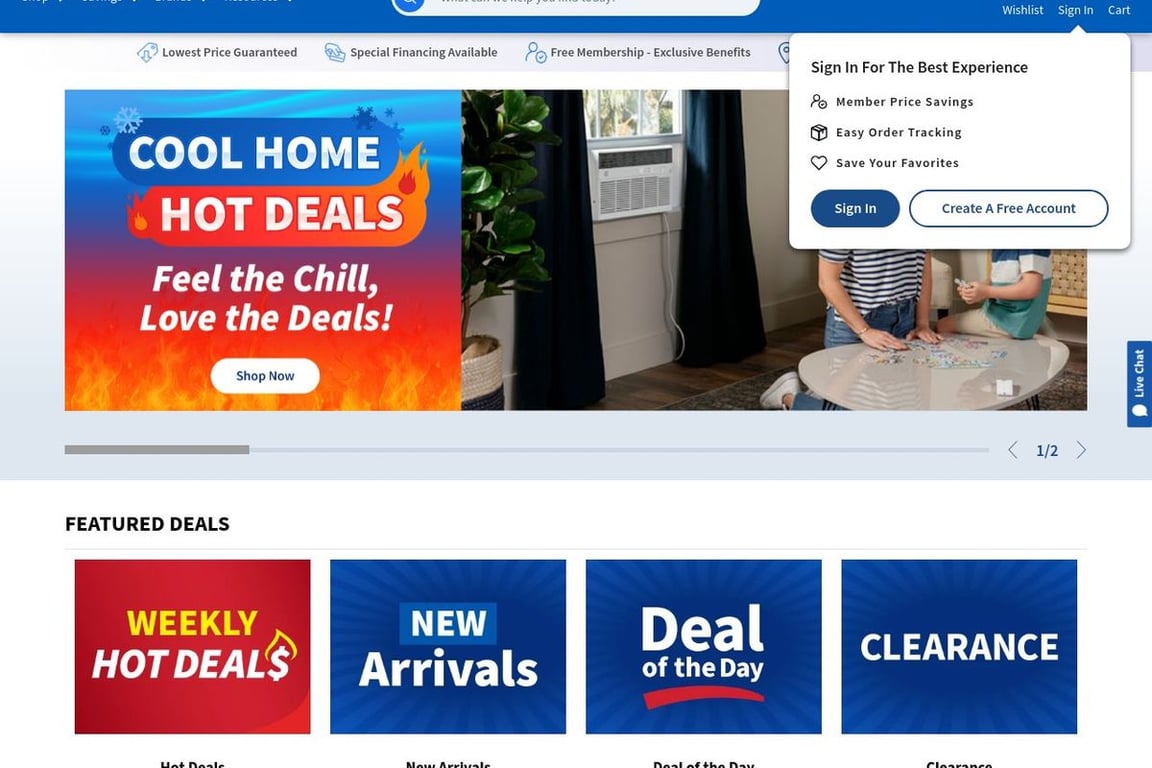 BrandsMart homepage