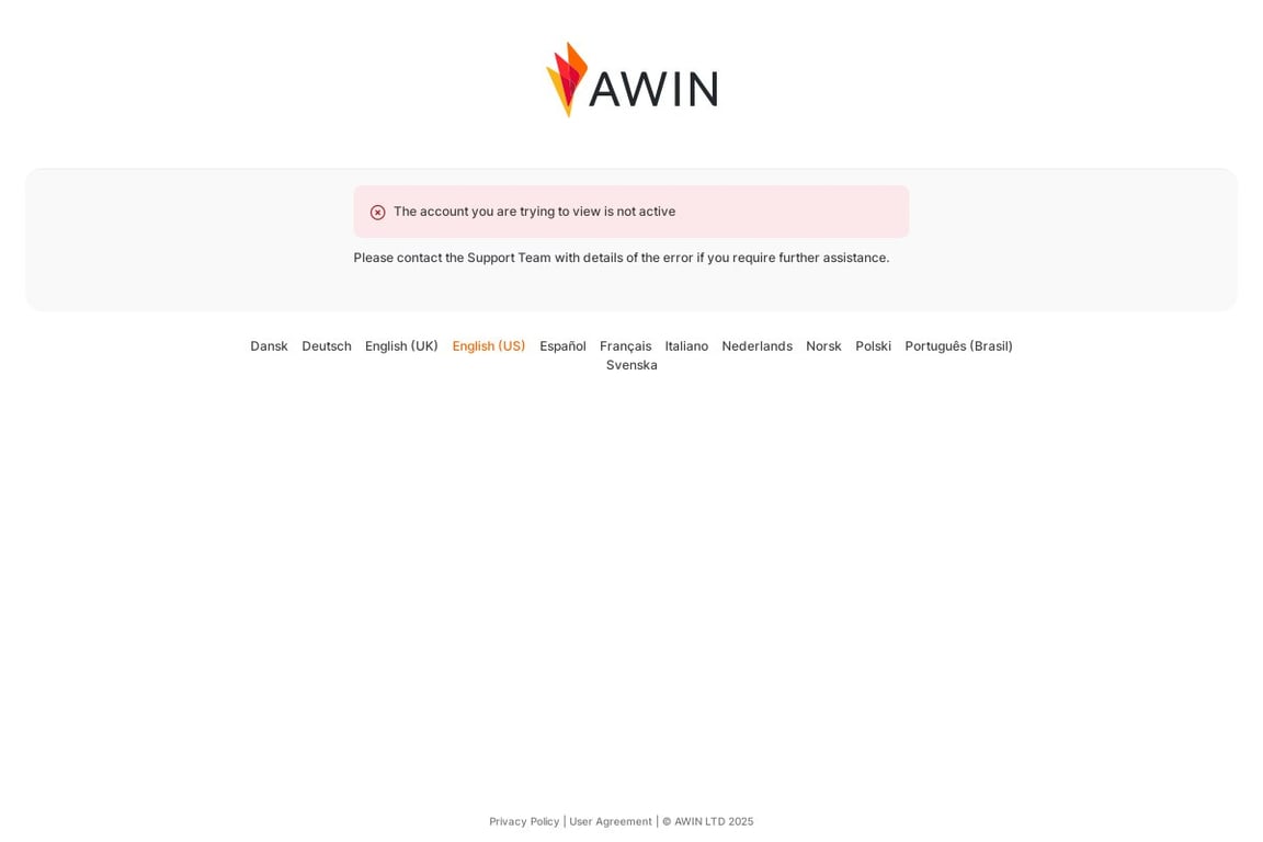 The Skiers Lounge Wintersports affiliate program signup page