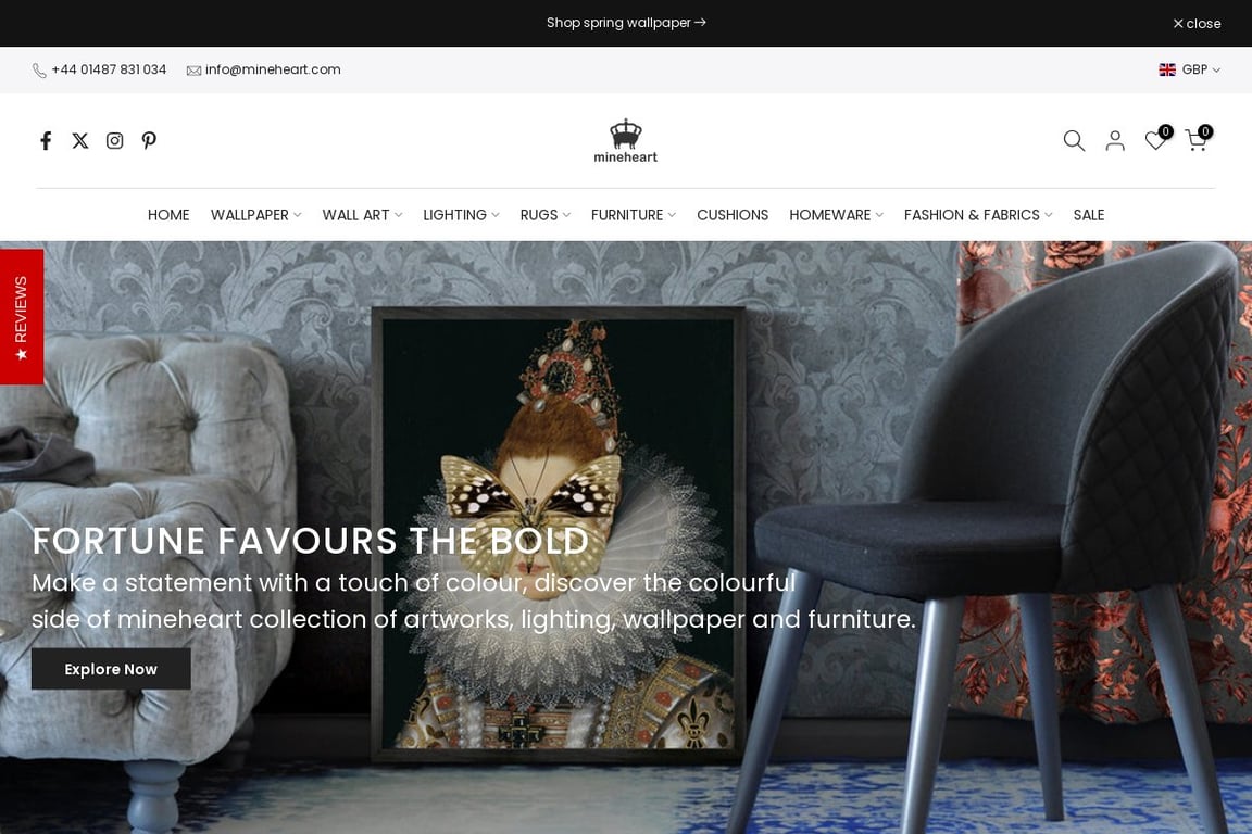 Mineheart homepage