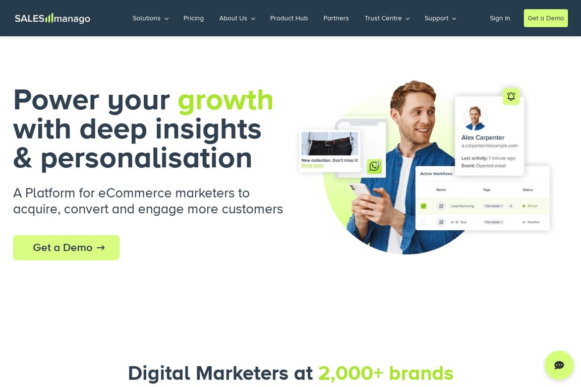 SALESmanago homepage