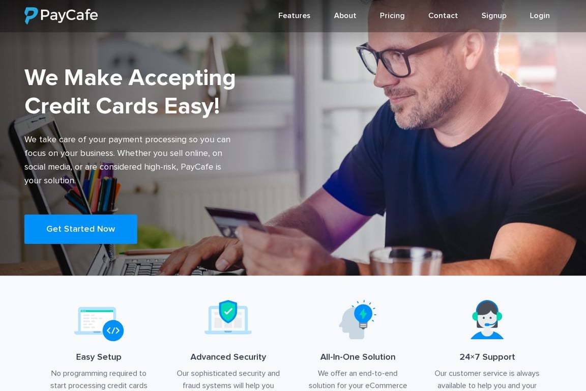 PayCafe homepage